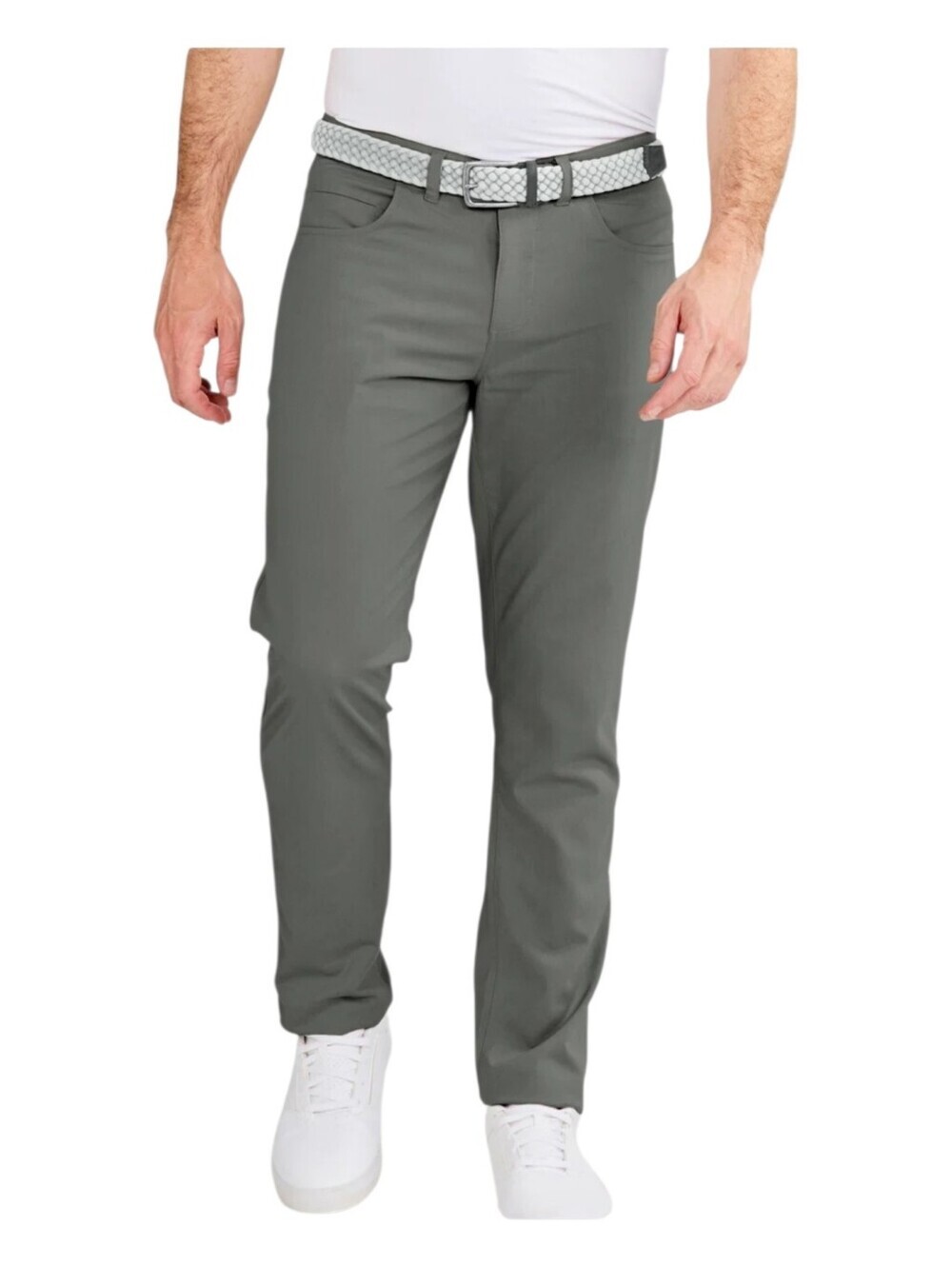 Tasc Mens Granite Gray Straight Leg Performance Motion Golf Pants Size 38 x 32